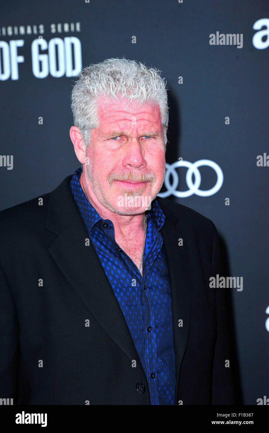 Berlino, Germania. 31 Agosto, 2015. Ron Perlman presso la mano di Dio Premiere a Berlino, 31 agosto 2015. Credito: dpa picture alliance/Alamy Live News Foto Stock