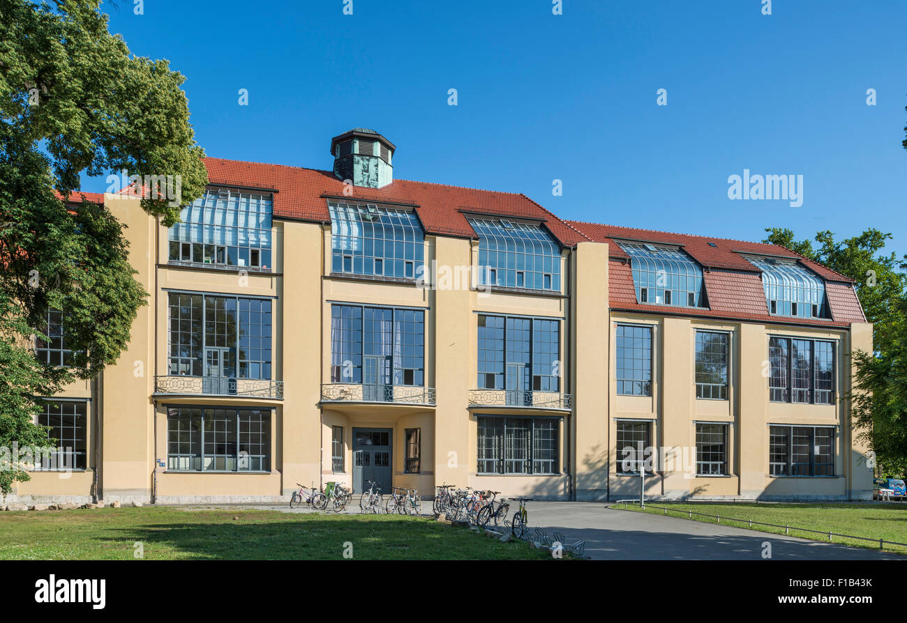 Edificio principale dell'Università Bauhaus di Weimar, ex scuola di arti applicate, design di Henry van de Velde Foto Stock