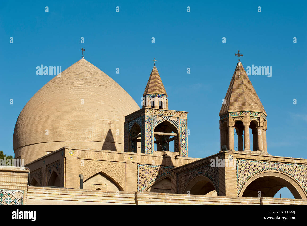 Cattedrale di Vank, Chiesa Apostolica Armena, la cupola e il campanile di San Maria&#39;s Chiesa o Maryam Chiesa Foto Stock