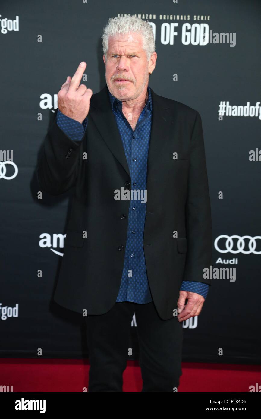 Berlino, Germania. 31 Agosto, 2015. Ron Perlman presso la mano di Dio Premiere a Berlino, 31 agosto 2015. Credito: dpa picture alliance/Alamy Live News Foto Stock