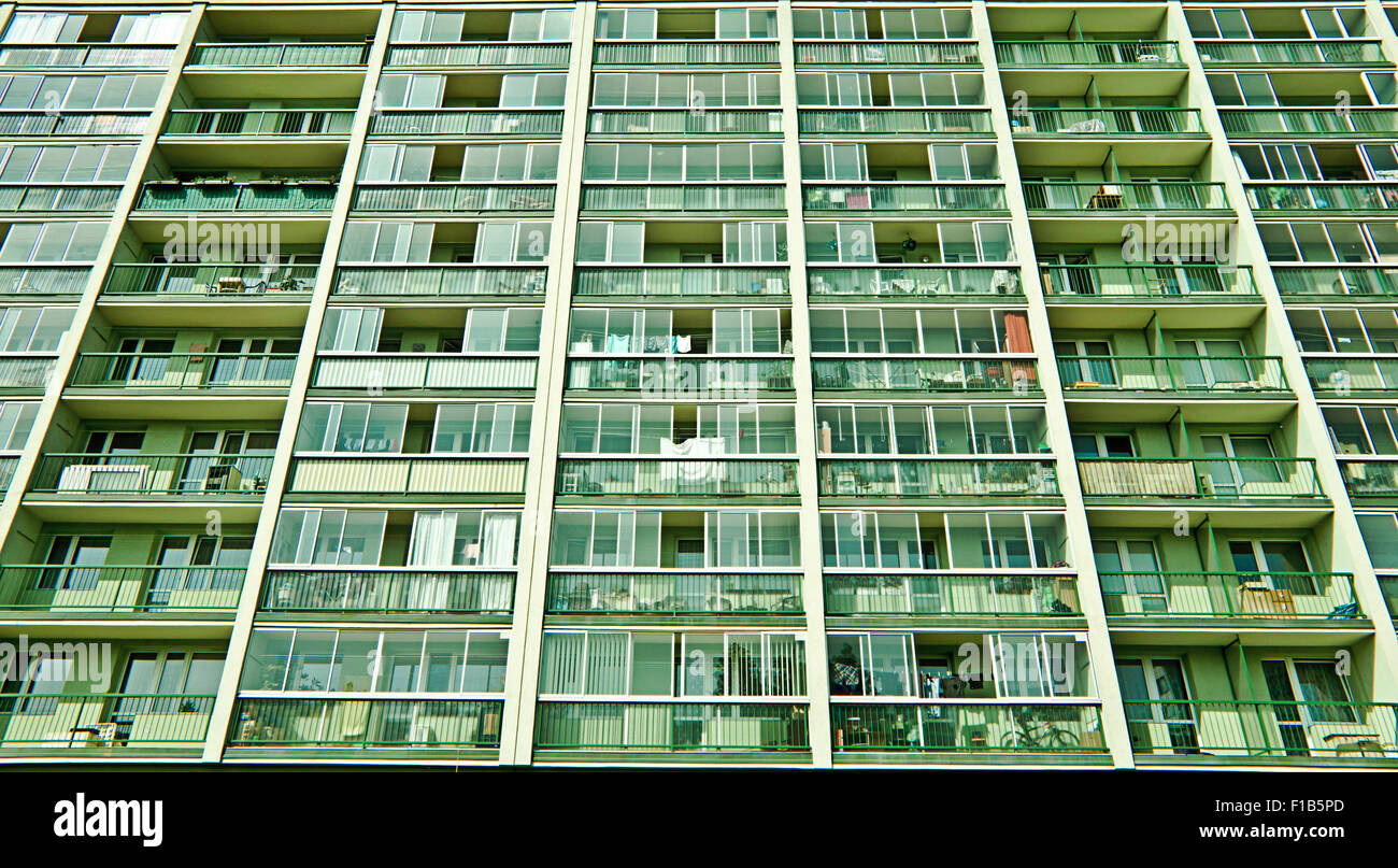 Multipiano popolare edificio residenziale Foto Stock