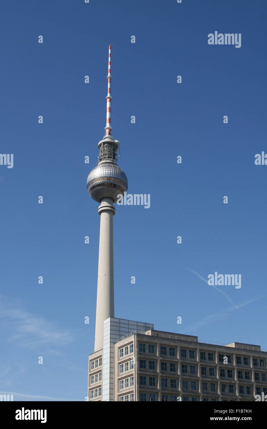 FERNSEHTURM Torre TV di Berlino Foto Stock