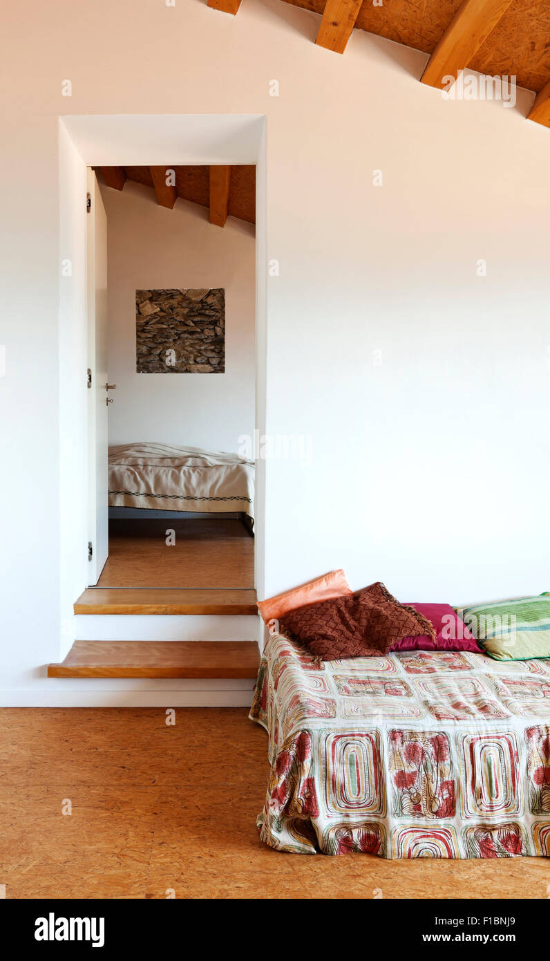 Interior home, camera con letto singolo Foto Stock
