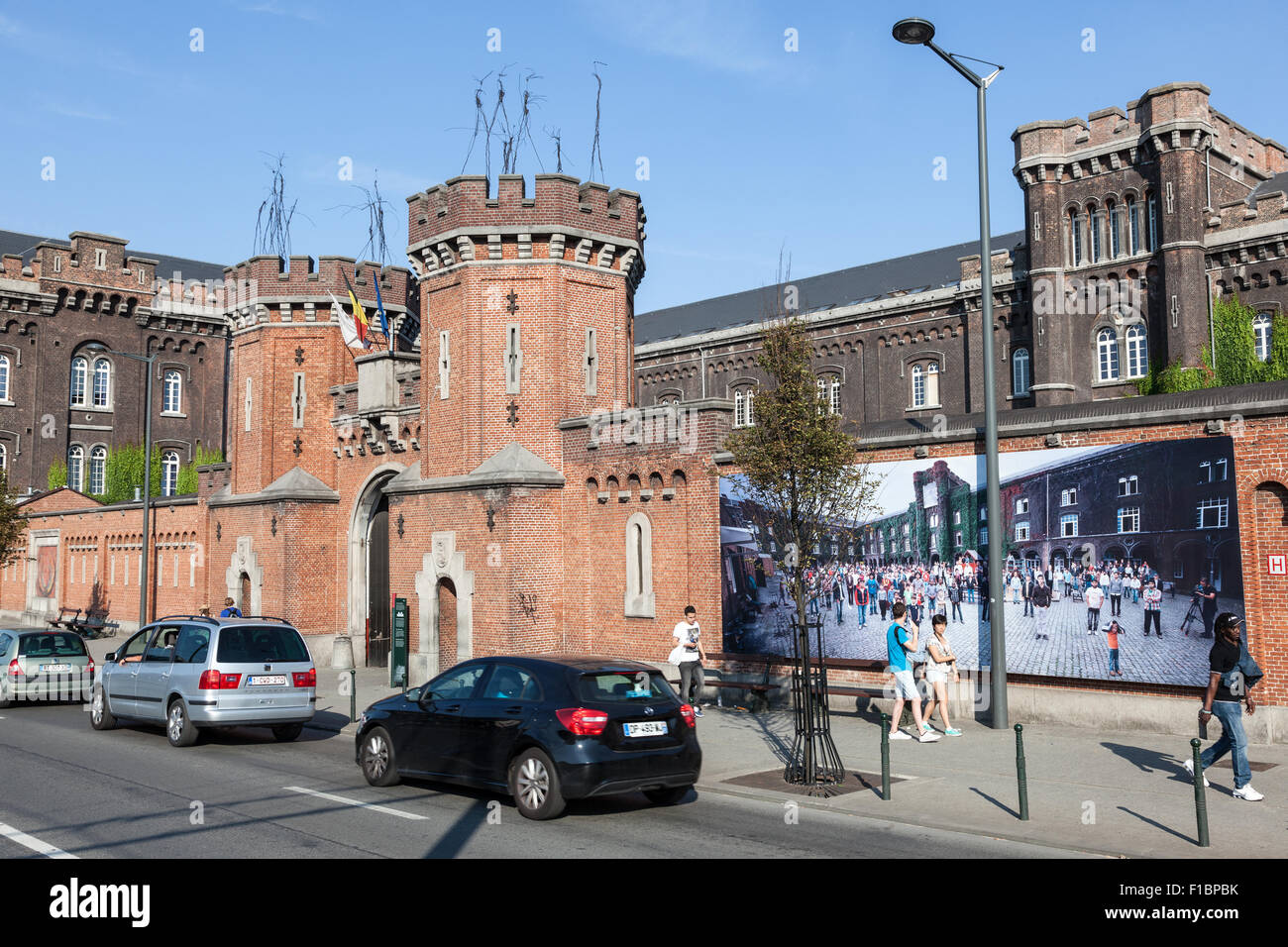 Centro per rifugiati di Bruxelles in Belgio Foto Stock