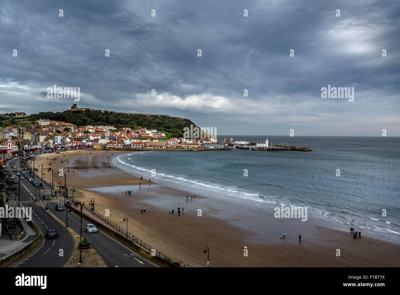 Riprese aeree di South Bay, Scarborough Foto Stock