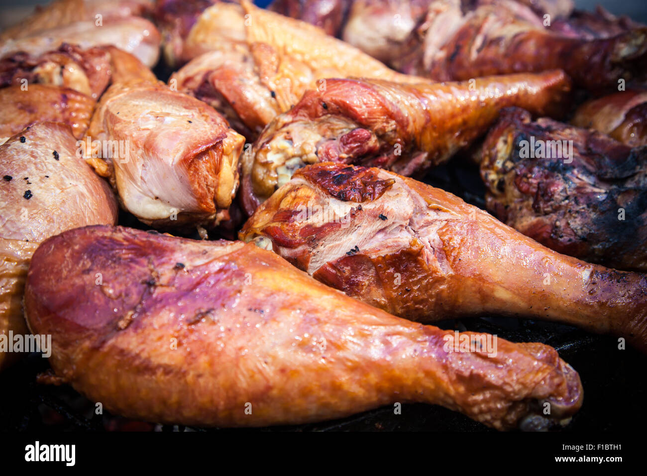 Belle grigliate di turchia gambe Foto Stock