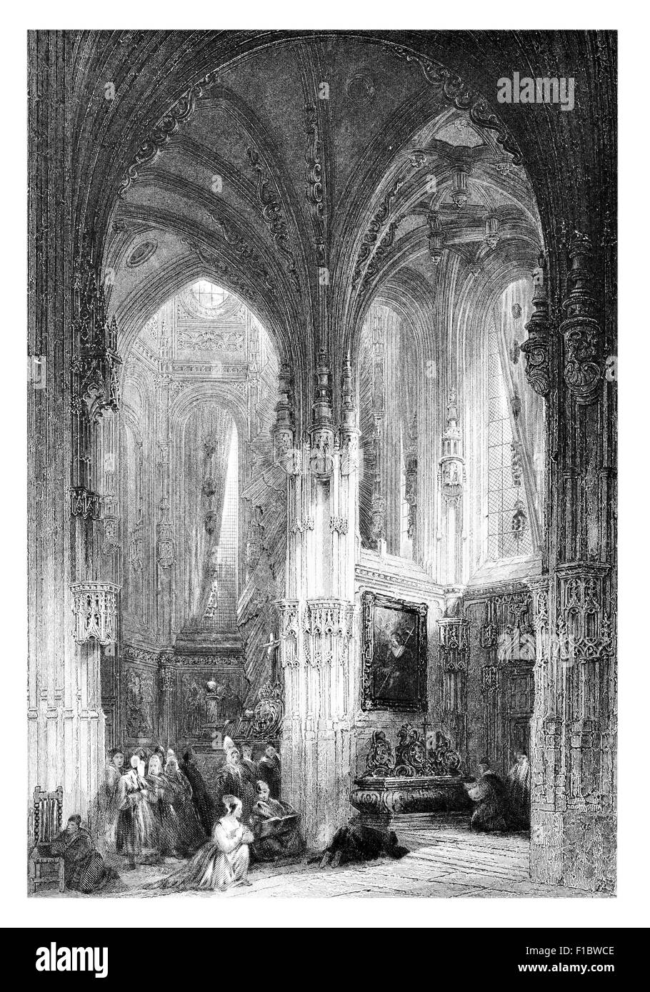 Interno Cattedrale Saint st Croix Orleans 1854 Foto Stock