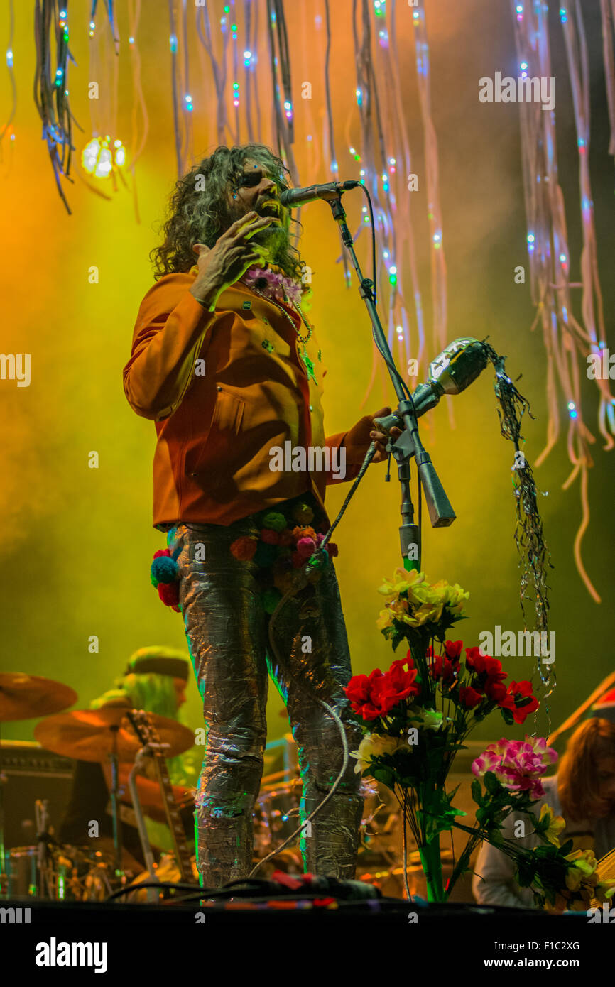 Il Flaming Lips Live al Festival vittorioso 2015 Foto Stock