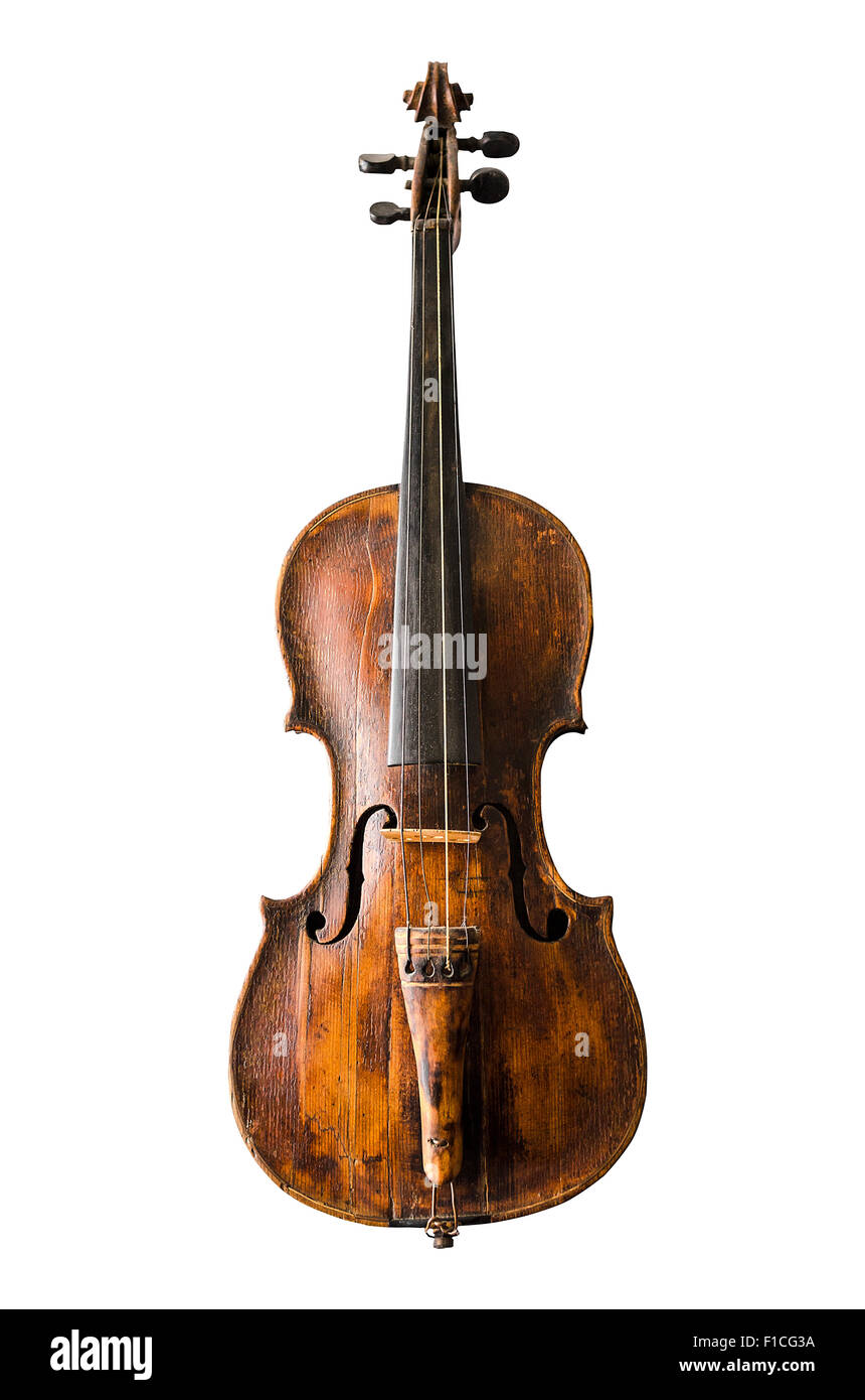 Vecchio violino. Foto Stock