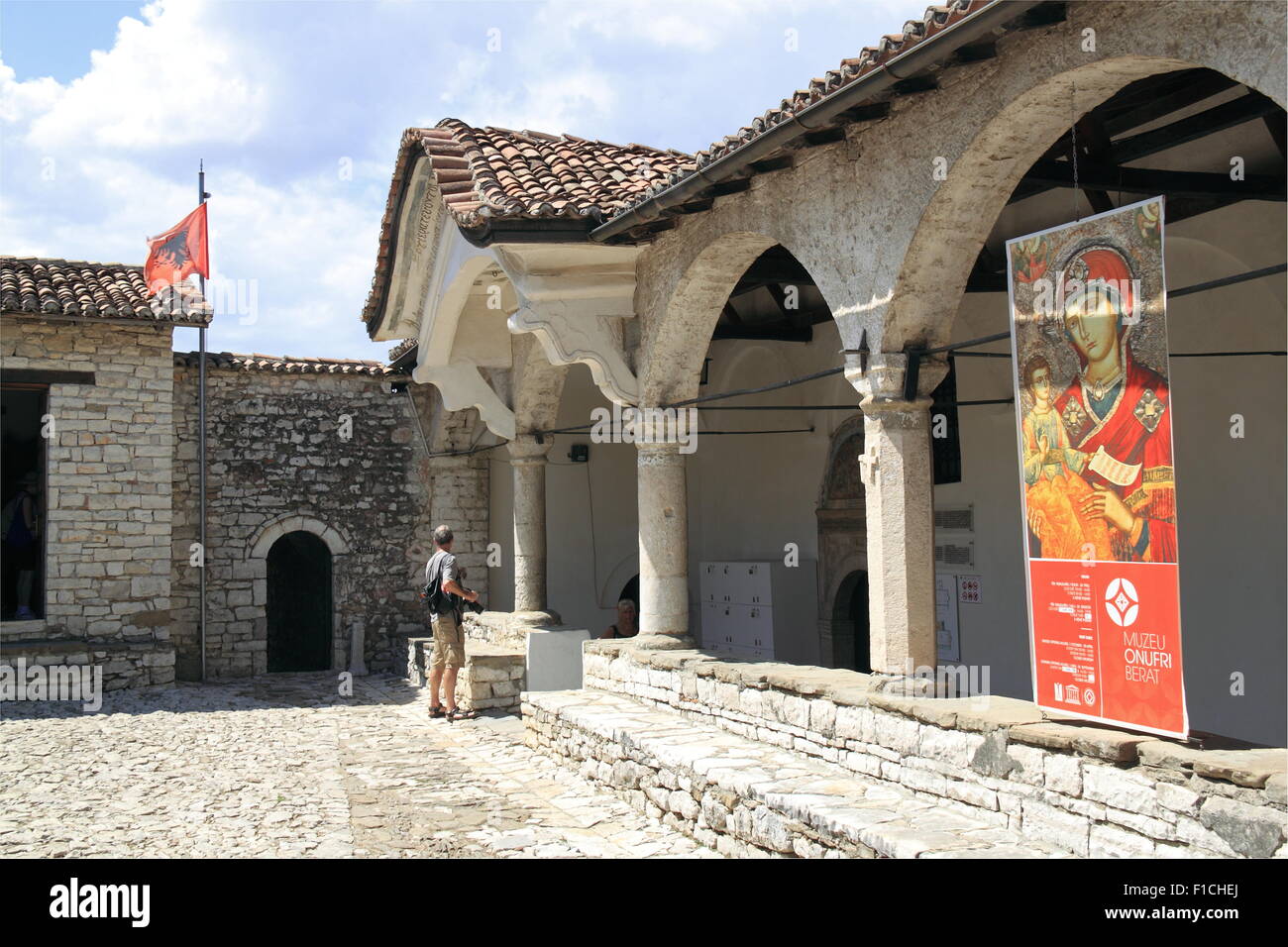 Shën Mërisë Onufri Museum, Chiesa della Dormizione di Santa Maria (aka cattedrale della Dormizione), Berati Castello, Berati, Albania, Balcani, Europa Foto Stock