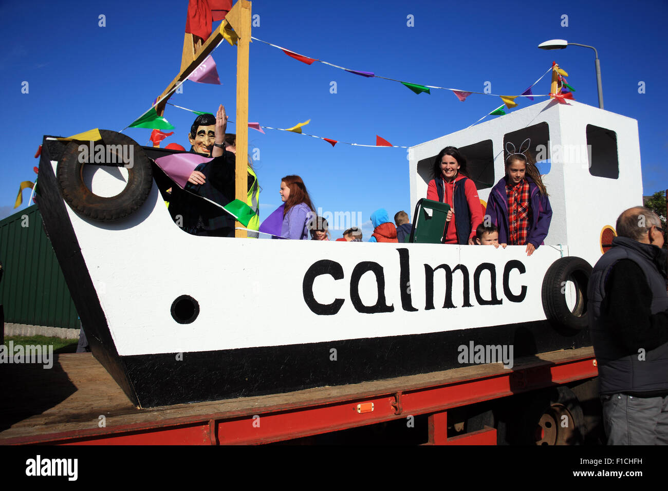 Traghetto Calmac galleggiante, parte del Ross di Mull Foto Stock