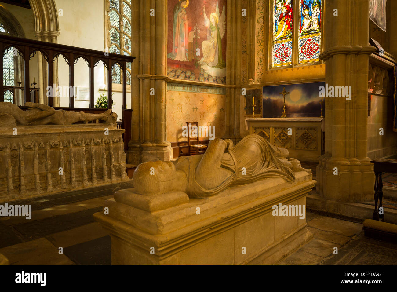 All'interno dell'Abbazia a Dorchester in Sud Oxfordshirebritish, turismo Foto Stock