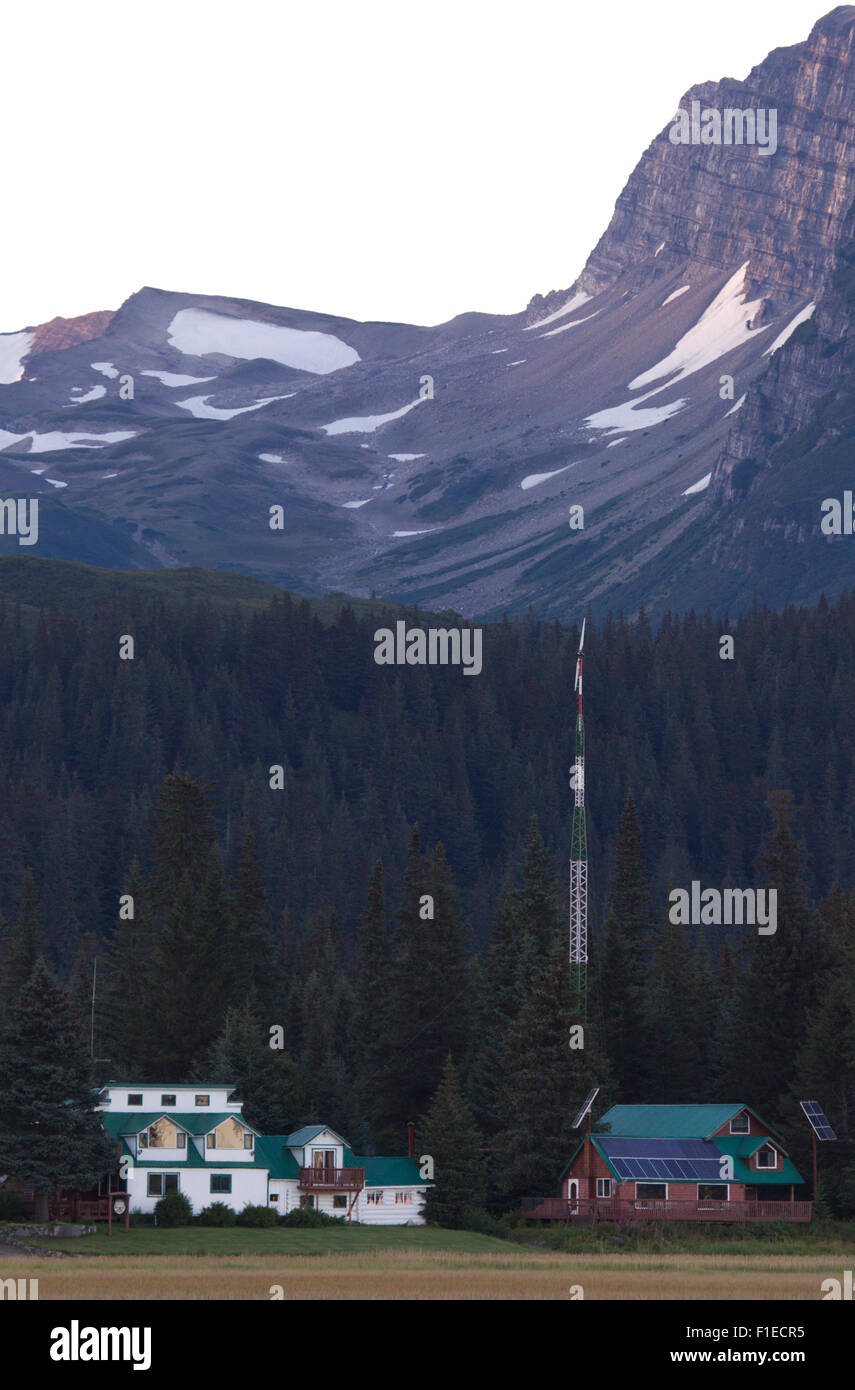 Al largo del Grid Lake Clark, Alaska Lodge Foto Stock