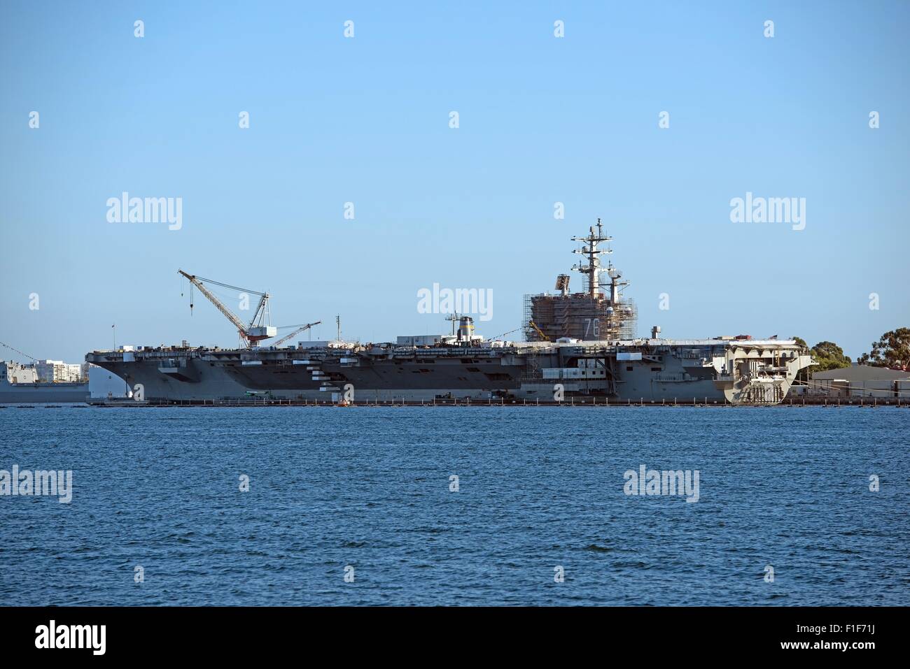 Nuova Portaerei costruzione a San Diego Bay Area, California, Stati Uniti. Foto Stock