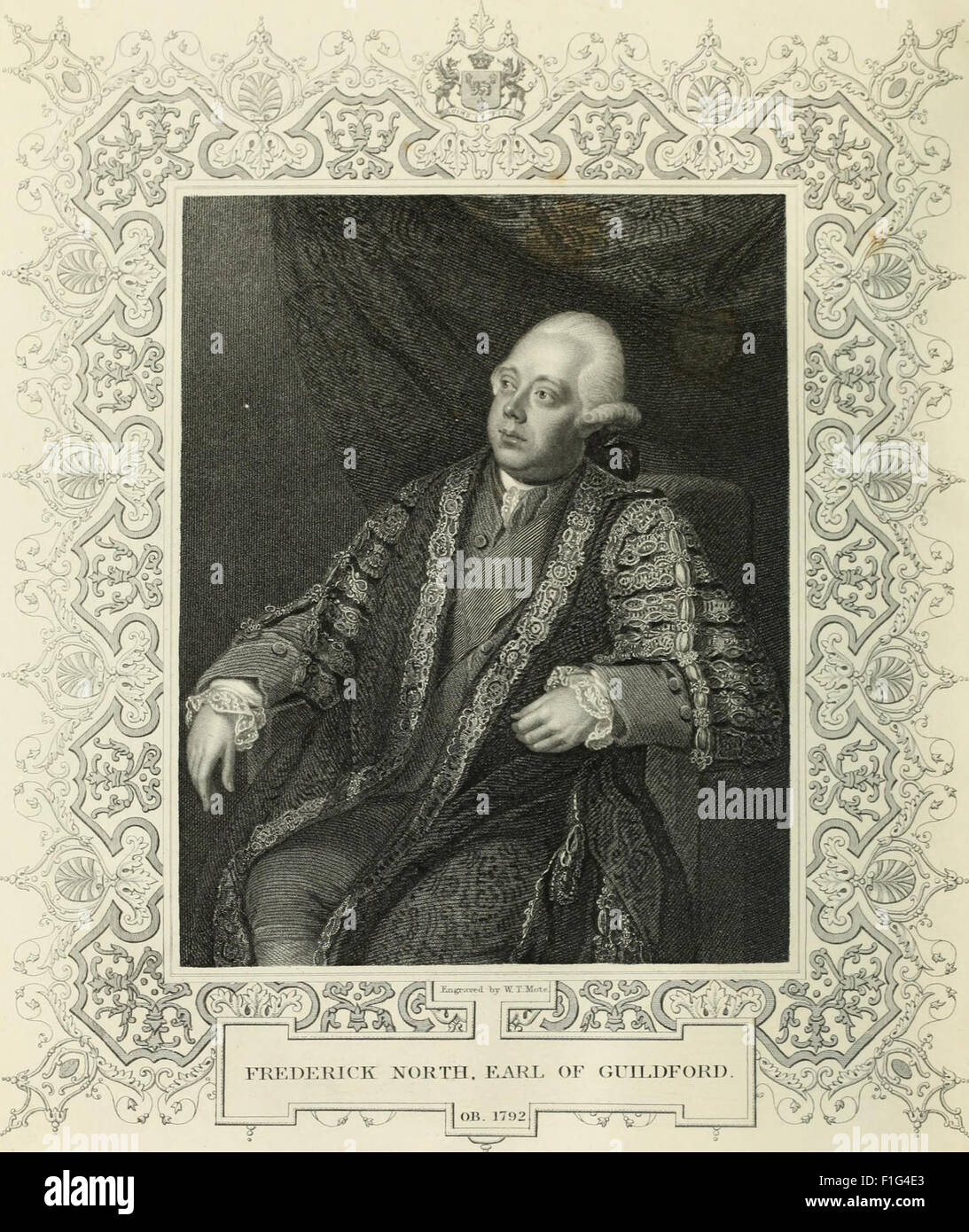 *Ritratti di personaggi illustri della Gran Bretagna* presenta ritratti incisi di importanti figure britanniche, tra cui nobiltà e figure storiche. Ogni ritratto è accompagnato da dettagli biografici, che forniscono informazioni sulla vita e sui contributi di questi individui. Foto Stock