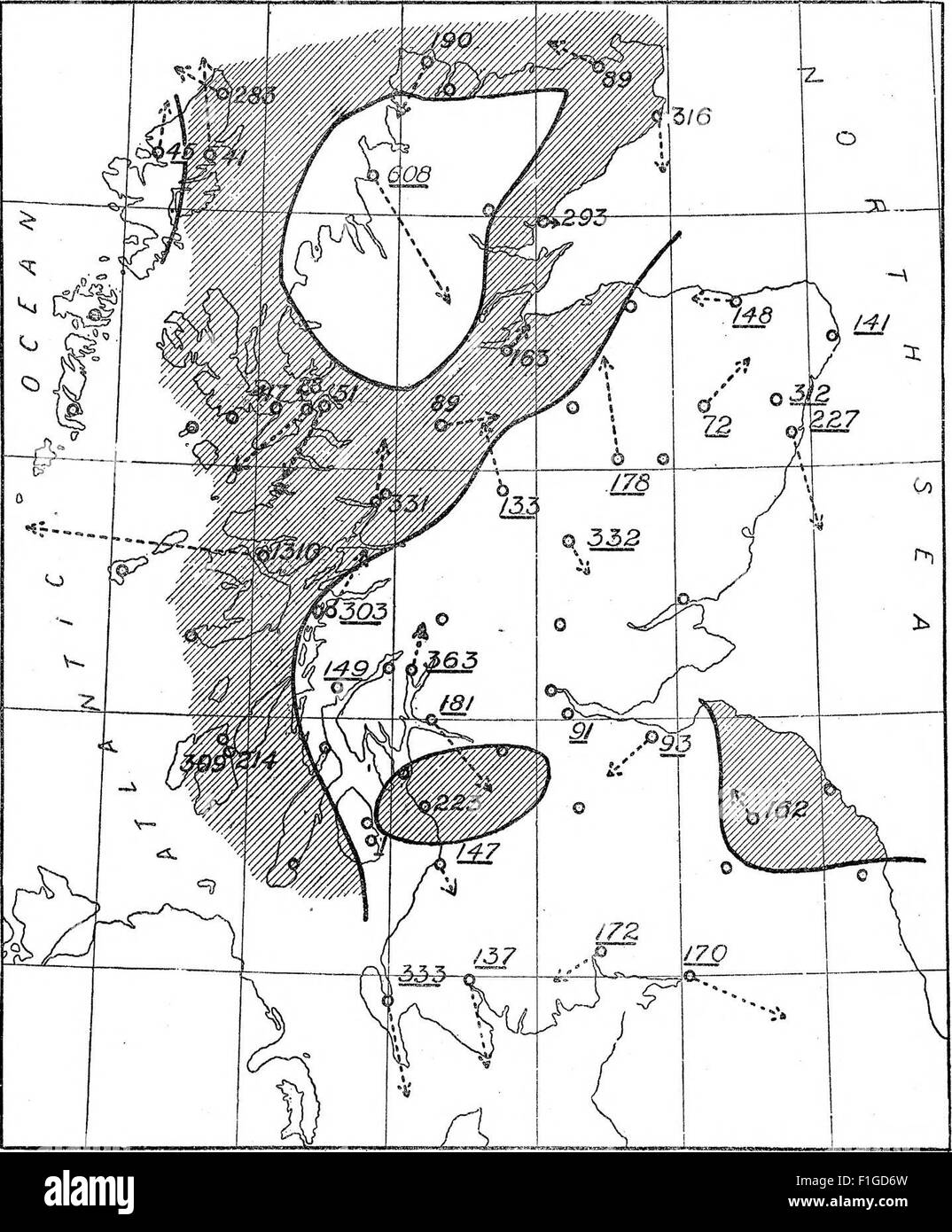 Questa conferenza Bakerian del 1890 presenta un dettagliato sondaggio magnetico delle isole britanniche a partire dal 1° gennaio 1886, che documenta le variazioni nel campo magnetico terrestre. Foto Stock