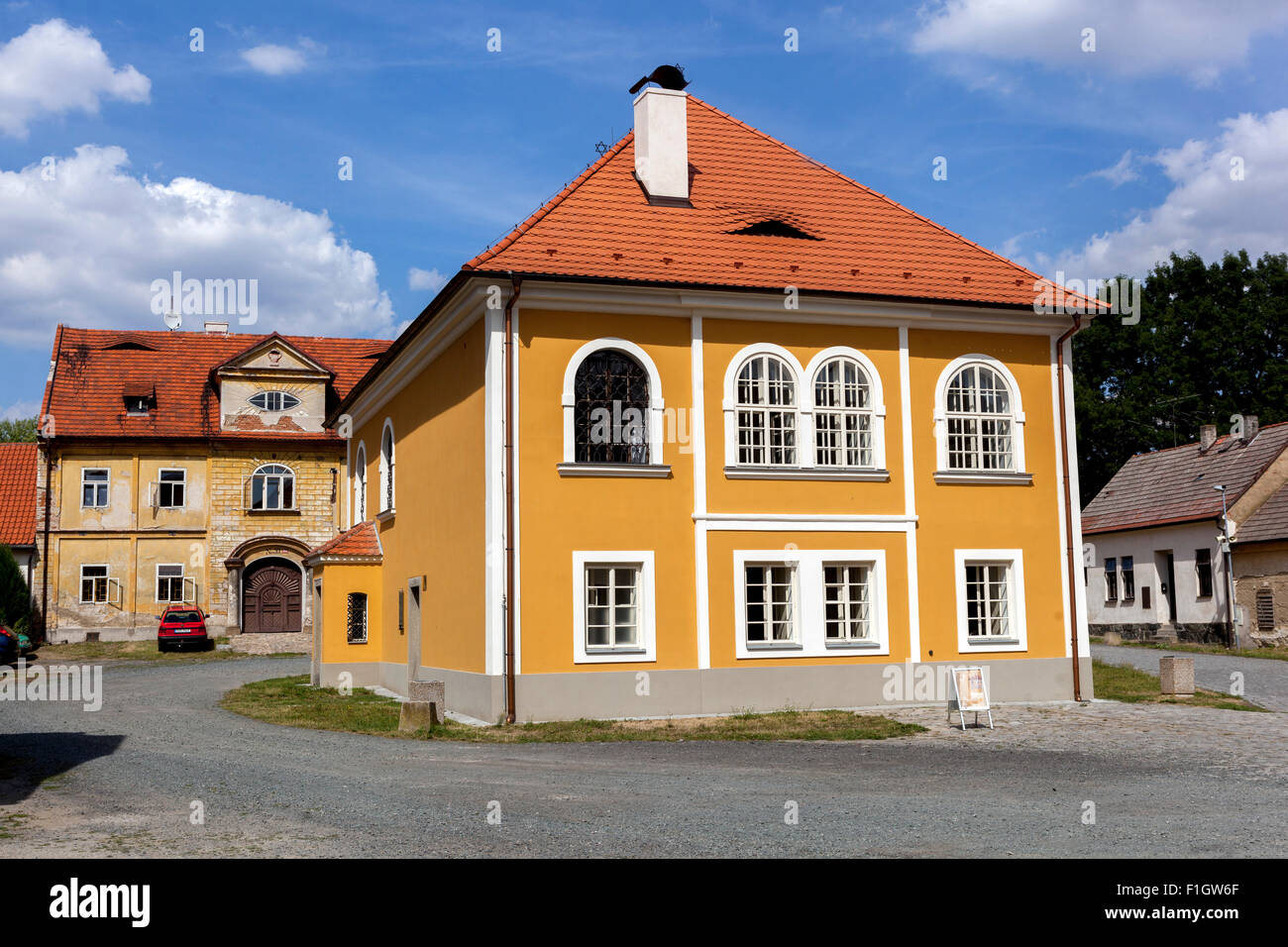 Sinagoga ebraica, Breznice, Central Bohemia Repubblica Ceca, Europa Foto Stock