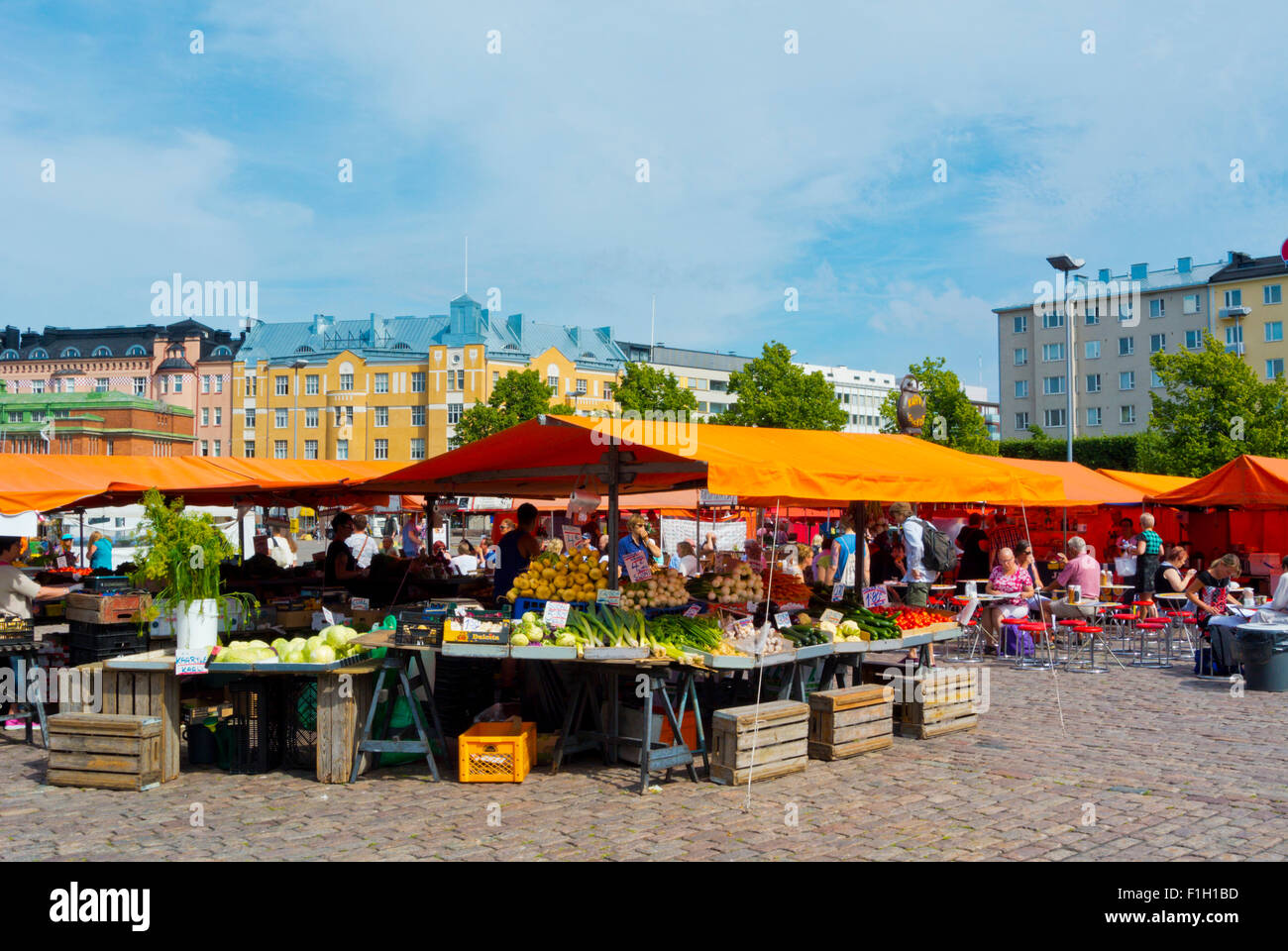 Piazza del Mercato, Hakaniemen tori, Helsinki, Finlandia Foto Stock