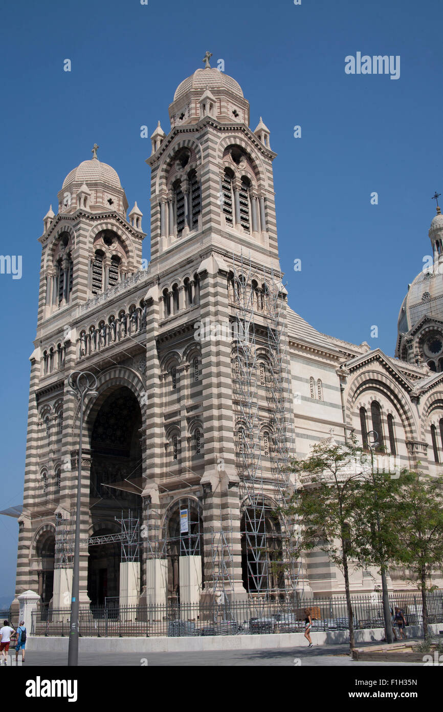 Cattedrale di Marsiglia - Cathédrale Sainte Marie Majeure de Marseille - o la Cattedrale di Santa Maria Maggiore Marsiglia Francia Foto Stock