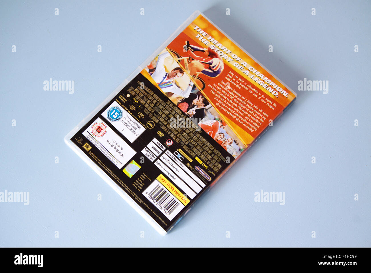 Jonny Lee Miller come ciclista Graeme Obree nel film Il Flying Scotsman Foto Stock