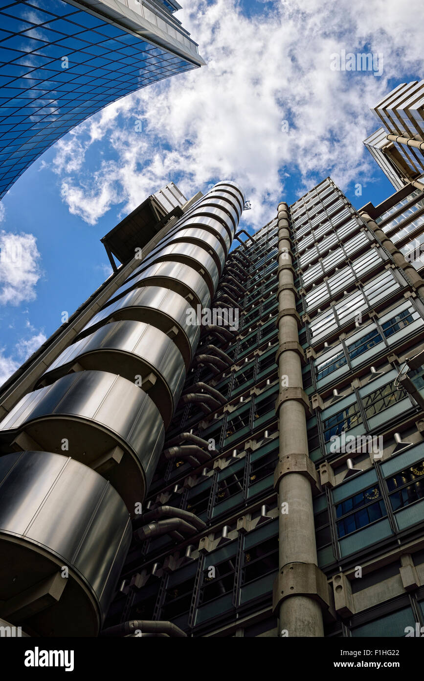 Lloyds of London edificio, città di Londra, Inghilterra, Regno Unito. Foto Stock