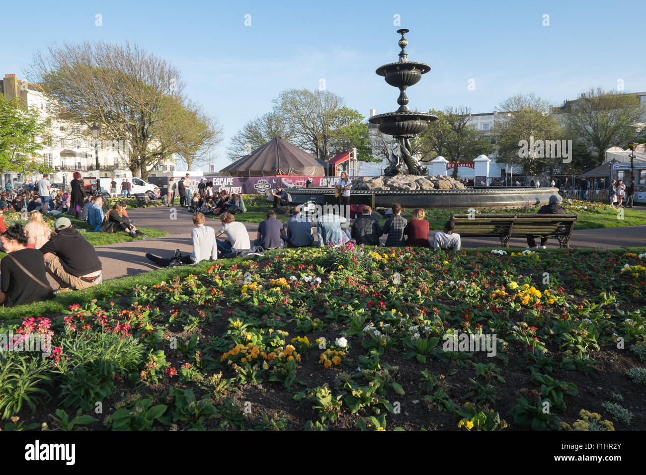 Brighton Festival in Steine Gardens Foto Stock