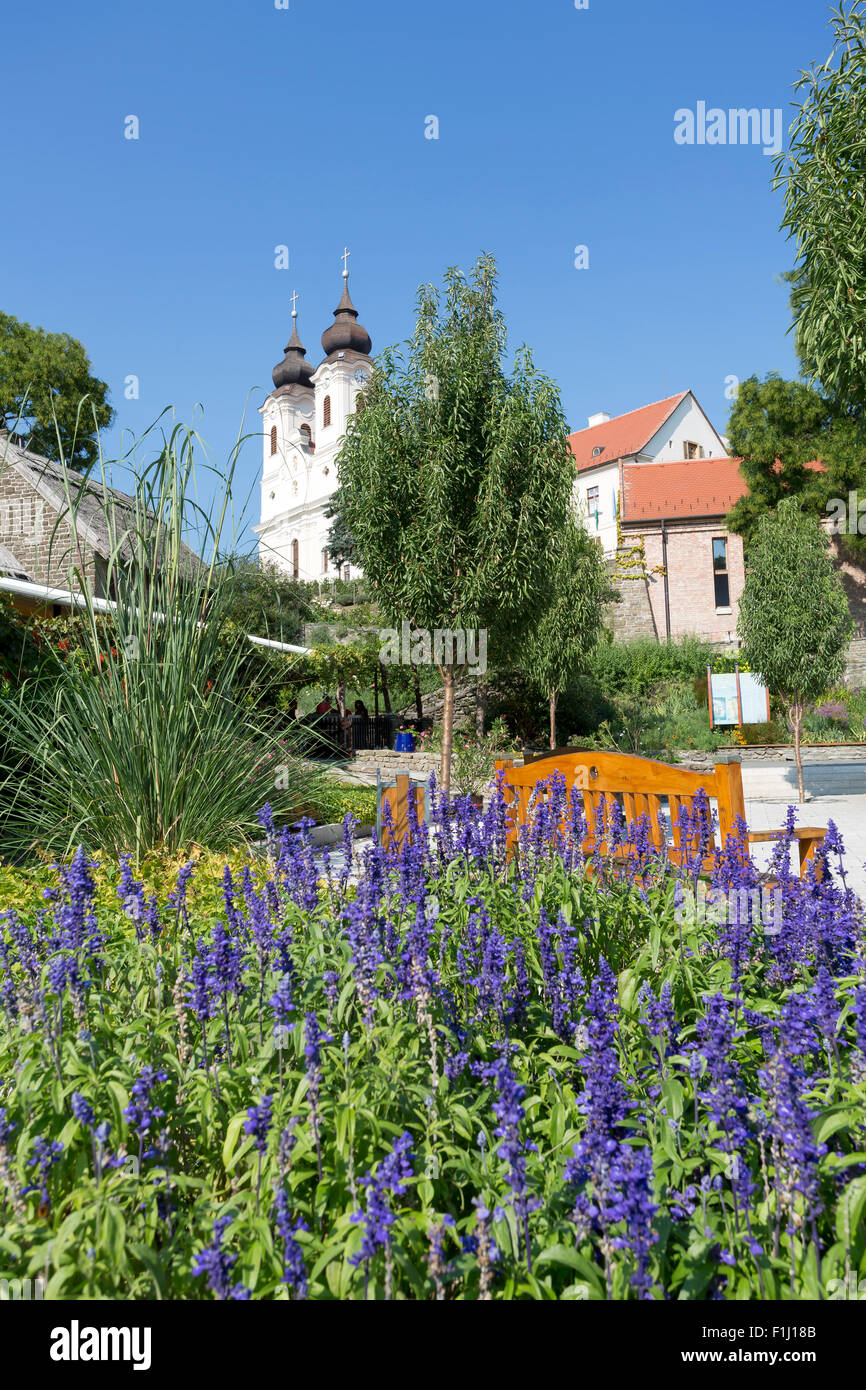 Abbazia di Tihany vicino al lago di Balaton, Ungheria Foto Stock