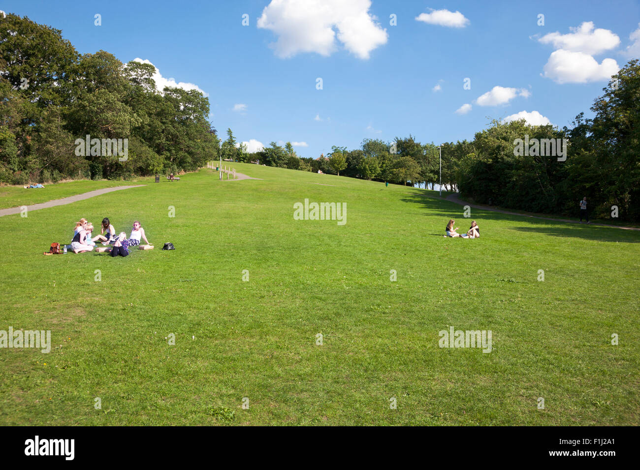 Park a Hitchin, Regno Unito Foto Stock