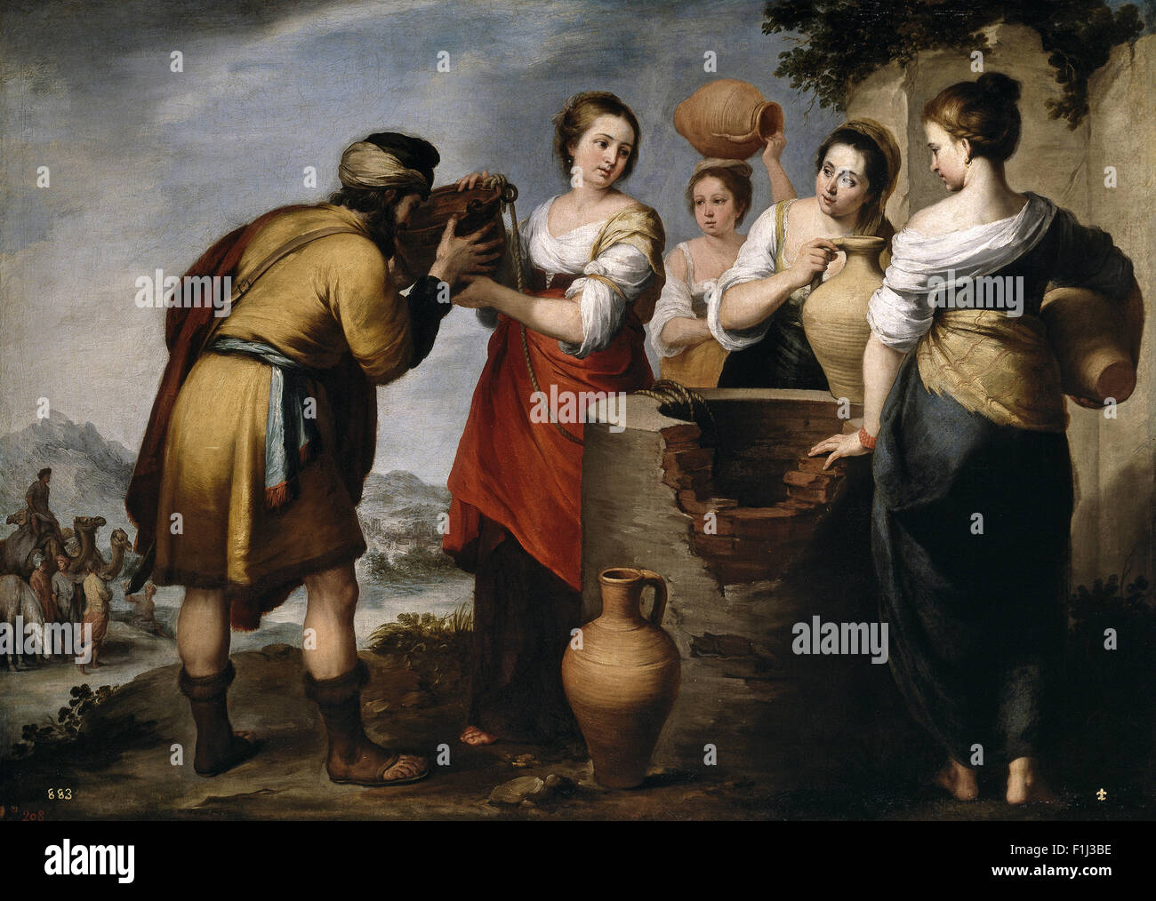 Bartolomé Esteban Murillo - Rebecca ed Eliezer Foto Stock