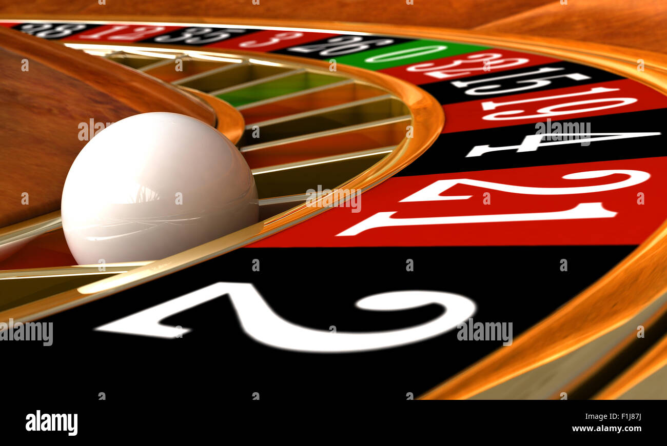 3D render di closeup dettaglio da casino roulette Foto Stock