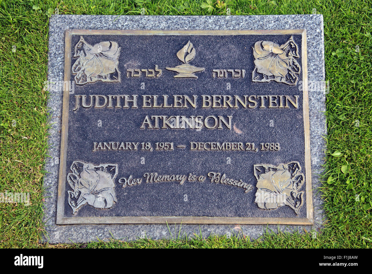 Lockerbie PanAm103 In Rimembranza Memorial Judith Ellen Bernstein Atkinson della religione ebraica, Scozia Foto Stock
