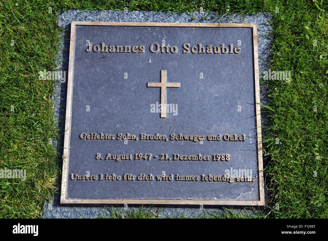 Lockerbie PanAm103 In Rimembranza Memorial Johannes Otto Schauble,Scozia Scotland Foto Stock