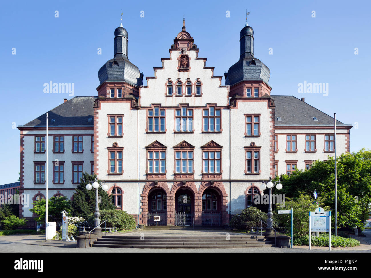 Town Hall, Hamm, Nord Reno-Westfalia, Germania Foto Stock