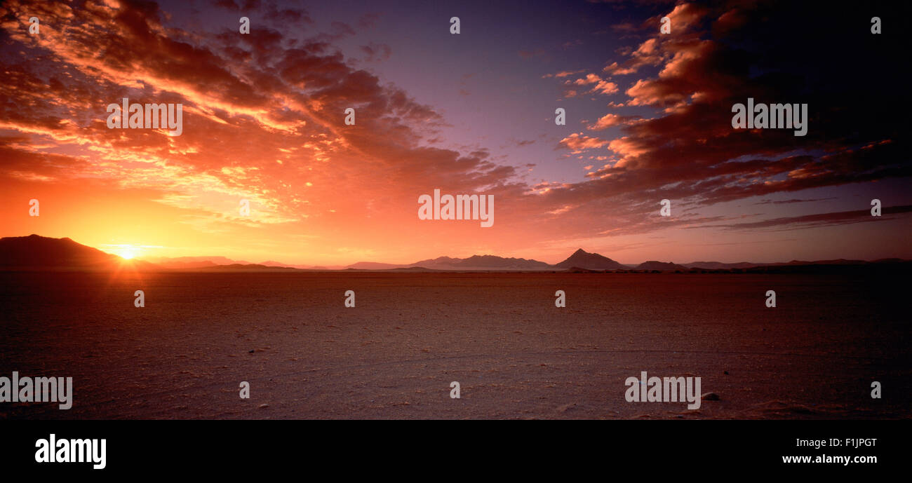 Sunset Sossusvlei, Namibia, Africa Foto Stock