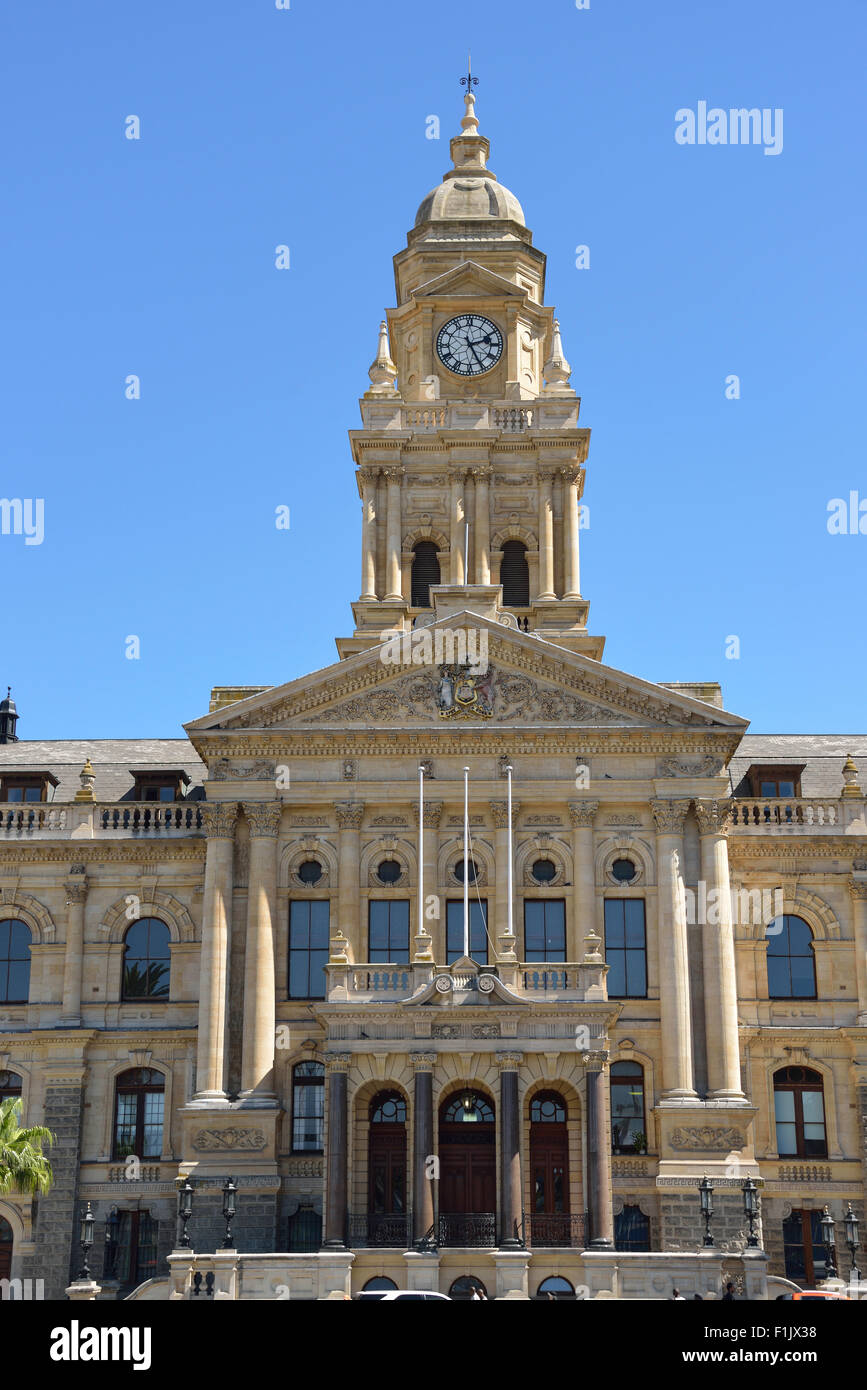 Cape Town City Hall, Grand Parade, Cape Town, Provincia del Capo occidentale, Repubblica del Sud Africa Foto Stock