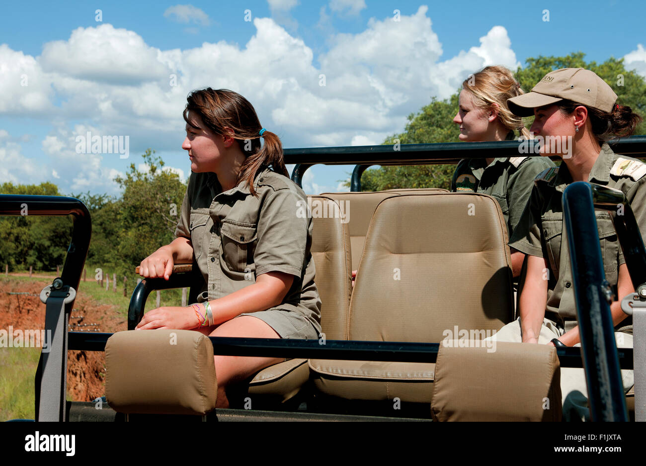 Ranger su game drive, leggende Lodges Entabeni Foto Stock