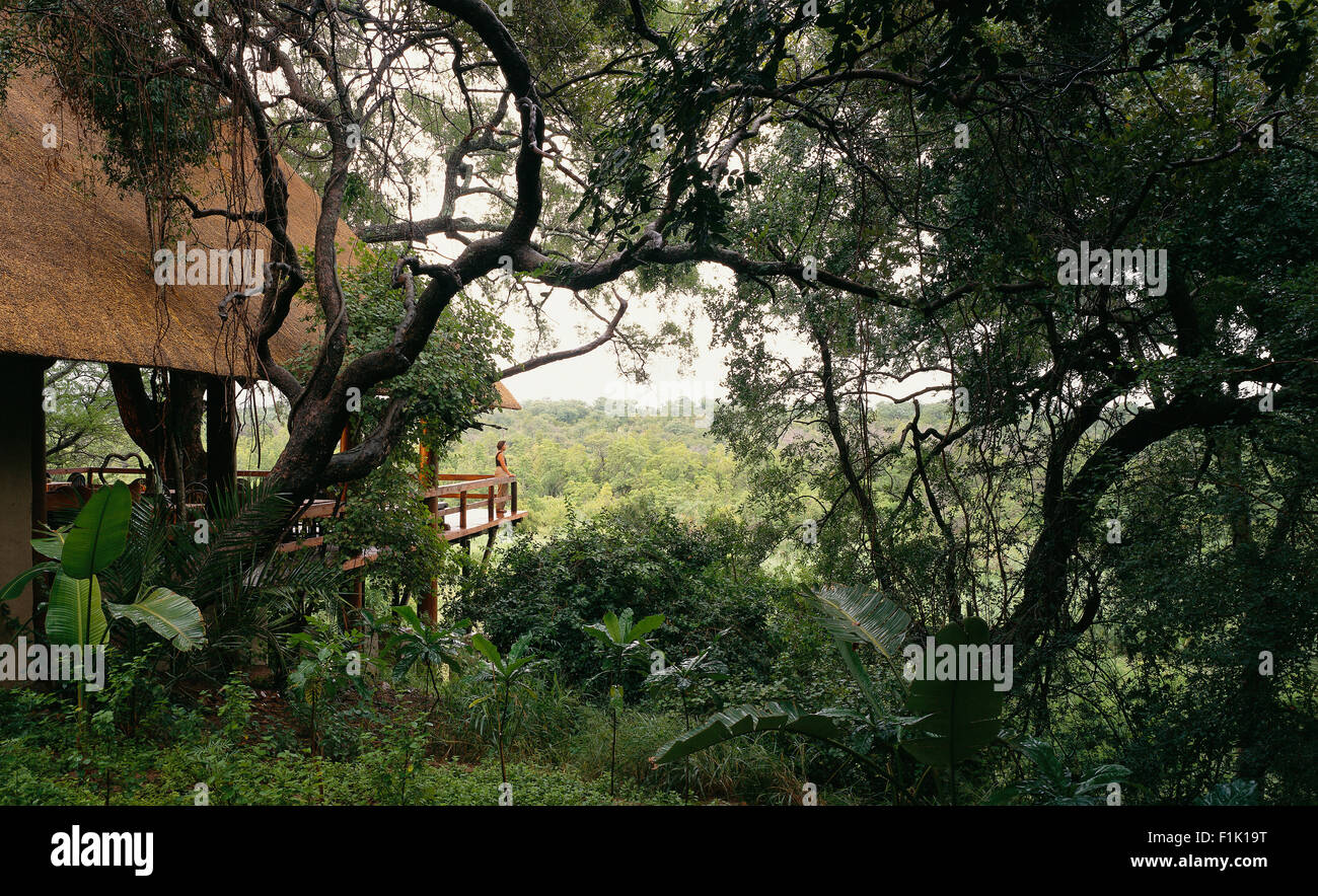 Lodge in Londolozi Private Game Reserve, Sabi Sands Game Reserve, Mpumalanga Provincia, Sud Africa Foto Stock