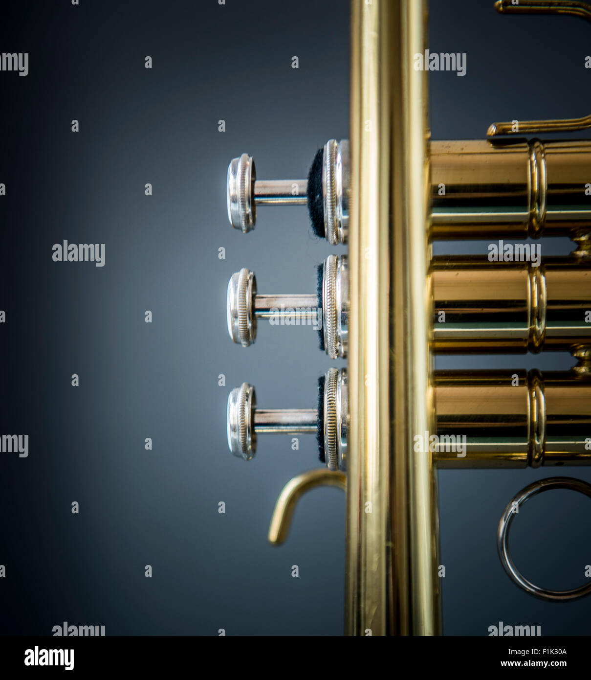 Close-up di una tromba Foto Stock