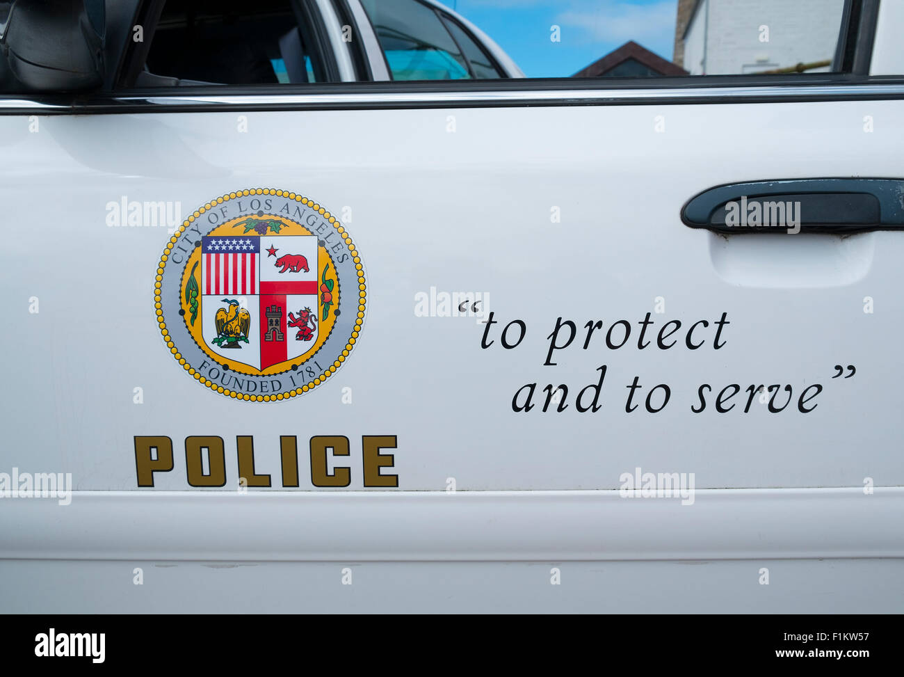 A Los Angeles auto della polizia. Foto Stock