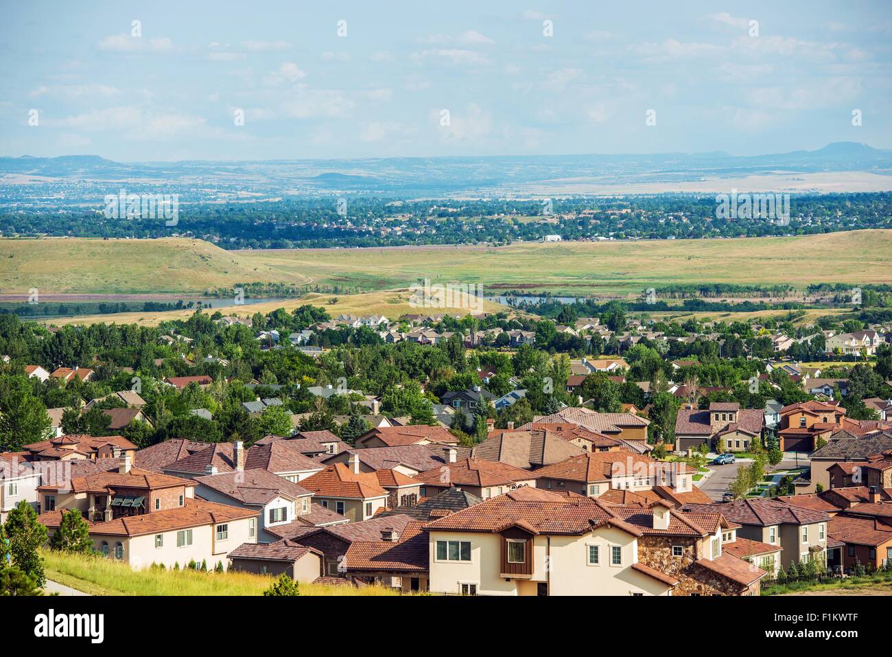 Colorado vivere. Lakewood Colorado - Denver Area Metropolitana Area residenziale Panorama. Stati Uniti. Foto Stock