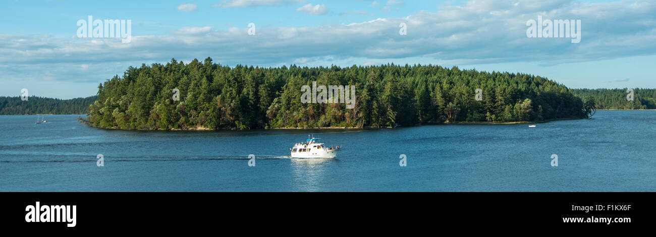 Isola di speranza, nello Stato di Washington il parco marino, barca passato speranza isola. Puget Sound, Stato di Washington Foto Stock