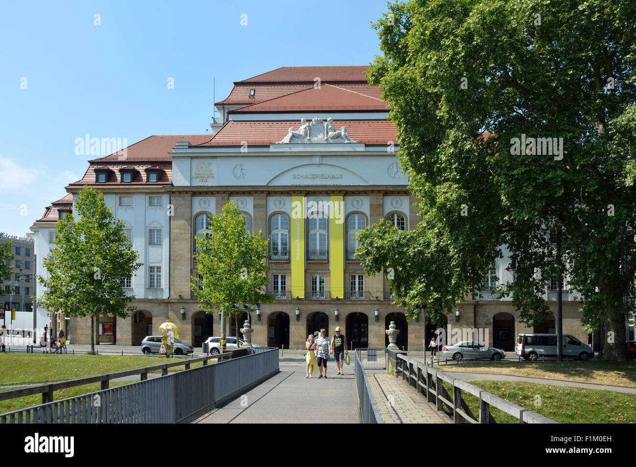Schauspielhaus di Dresda in Germania. Foto Stock