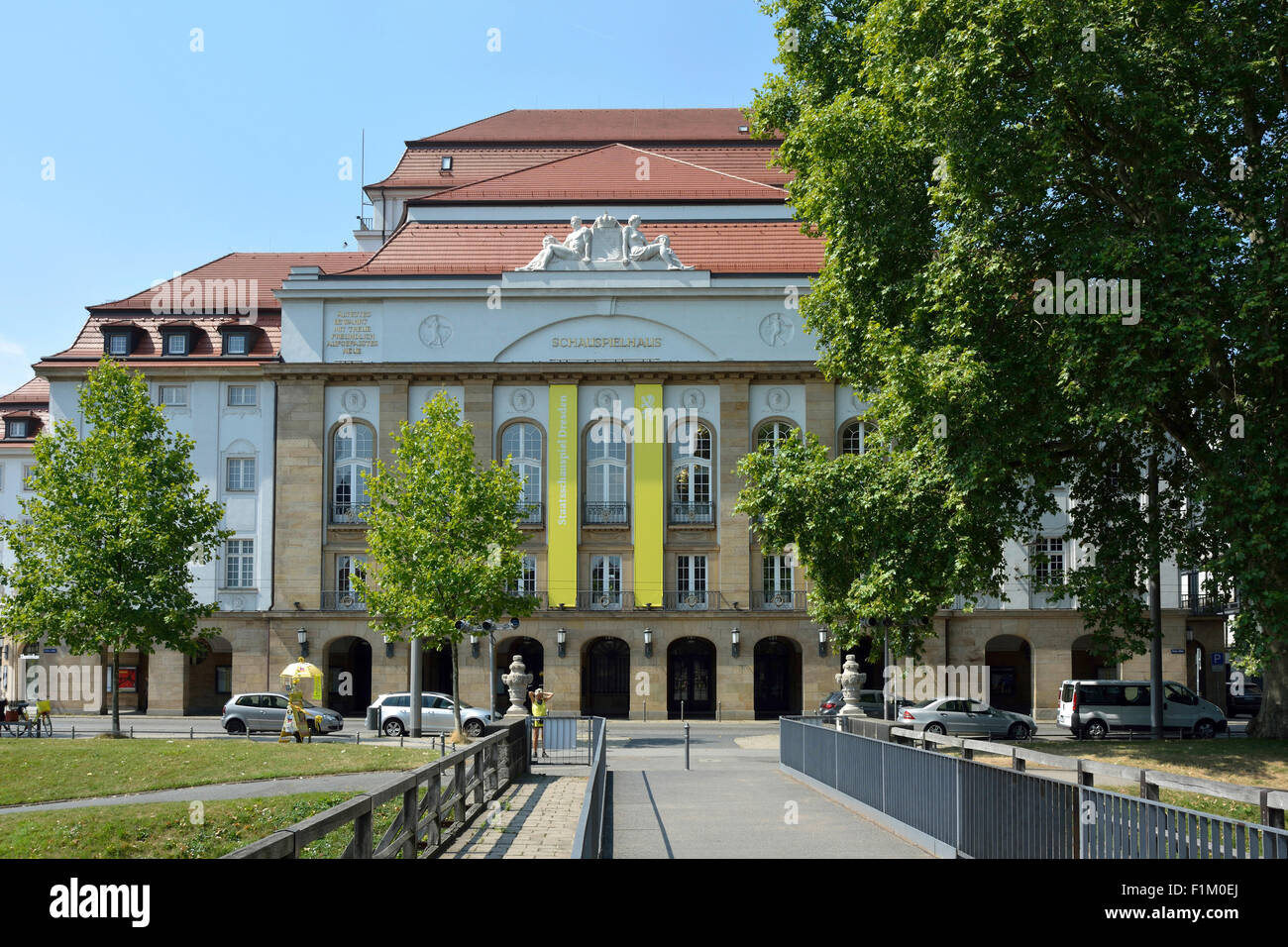 Schauspielhaus di Dresda in Germania. Foto Stock