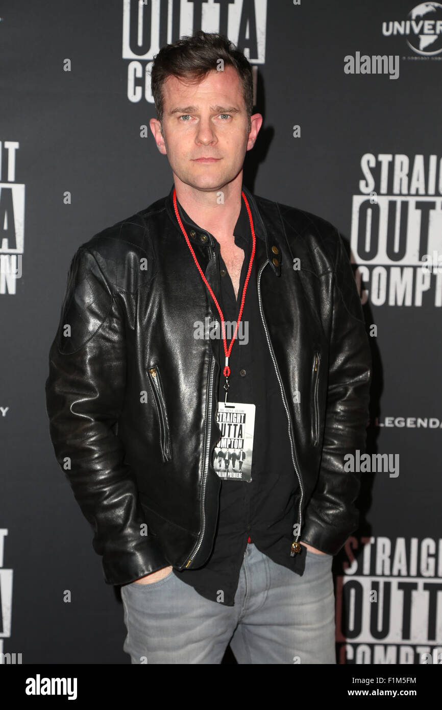 Sydney, Australia. 1 settembre 2015. David Campbell sul tappeto rosso presso l'Australian Premiere di dritto Outta Compton. Foto Stock