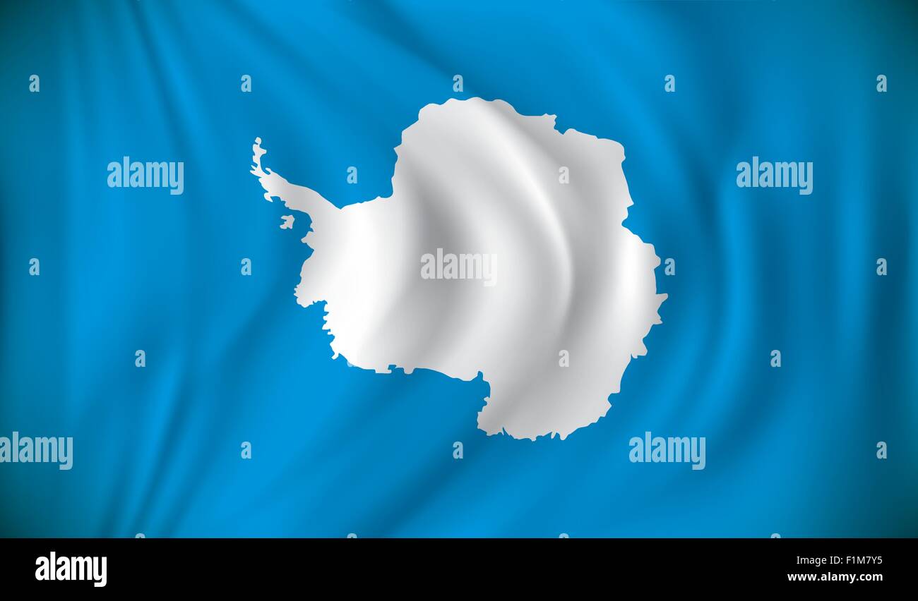 Bandiera dell'Antartide - illustrazione vettoriale Illustrazione Vettoriale