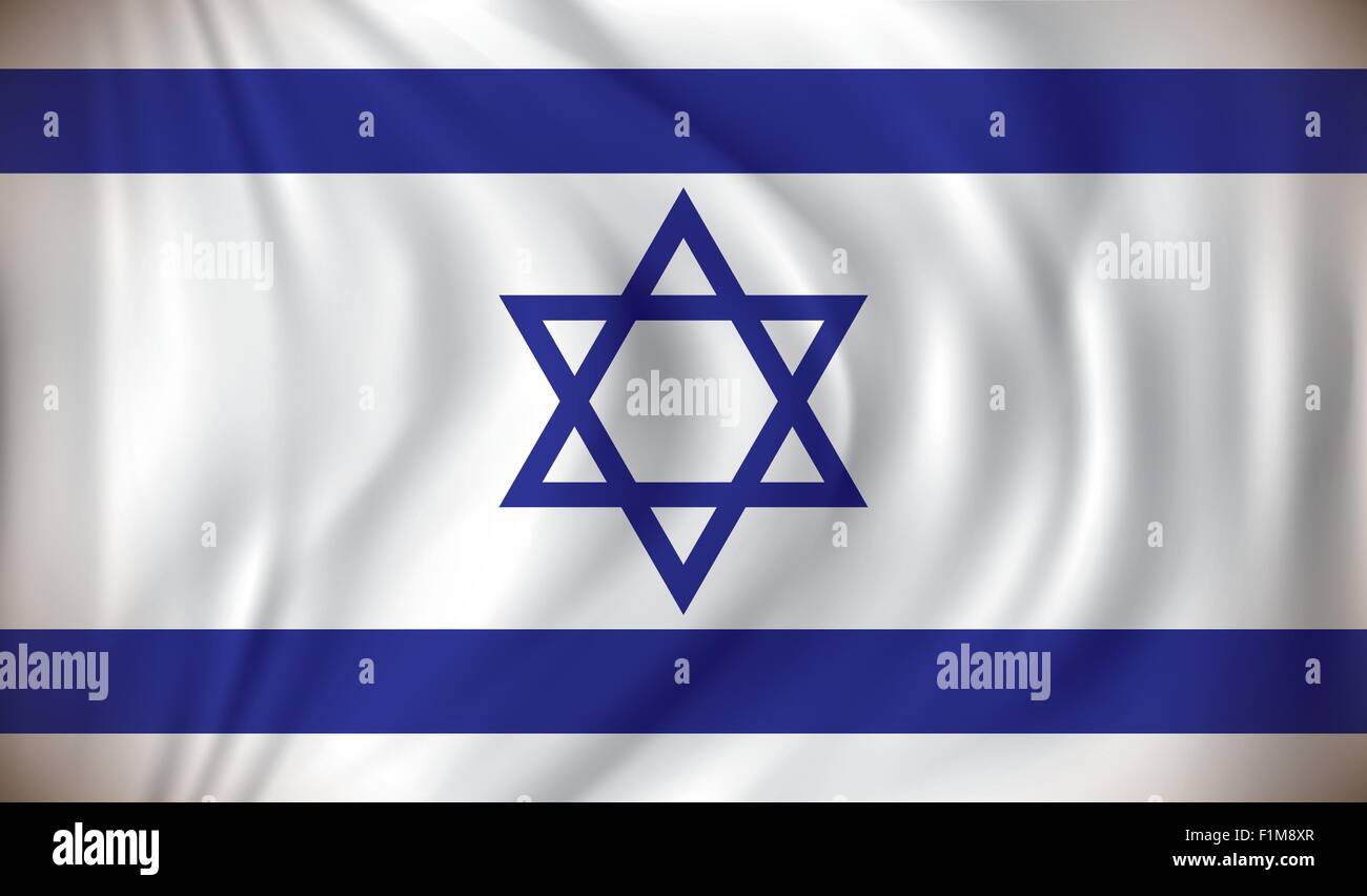 Bandiera di Israele - illustrazione vettoriale Illustrazione Vettoriale