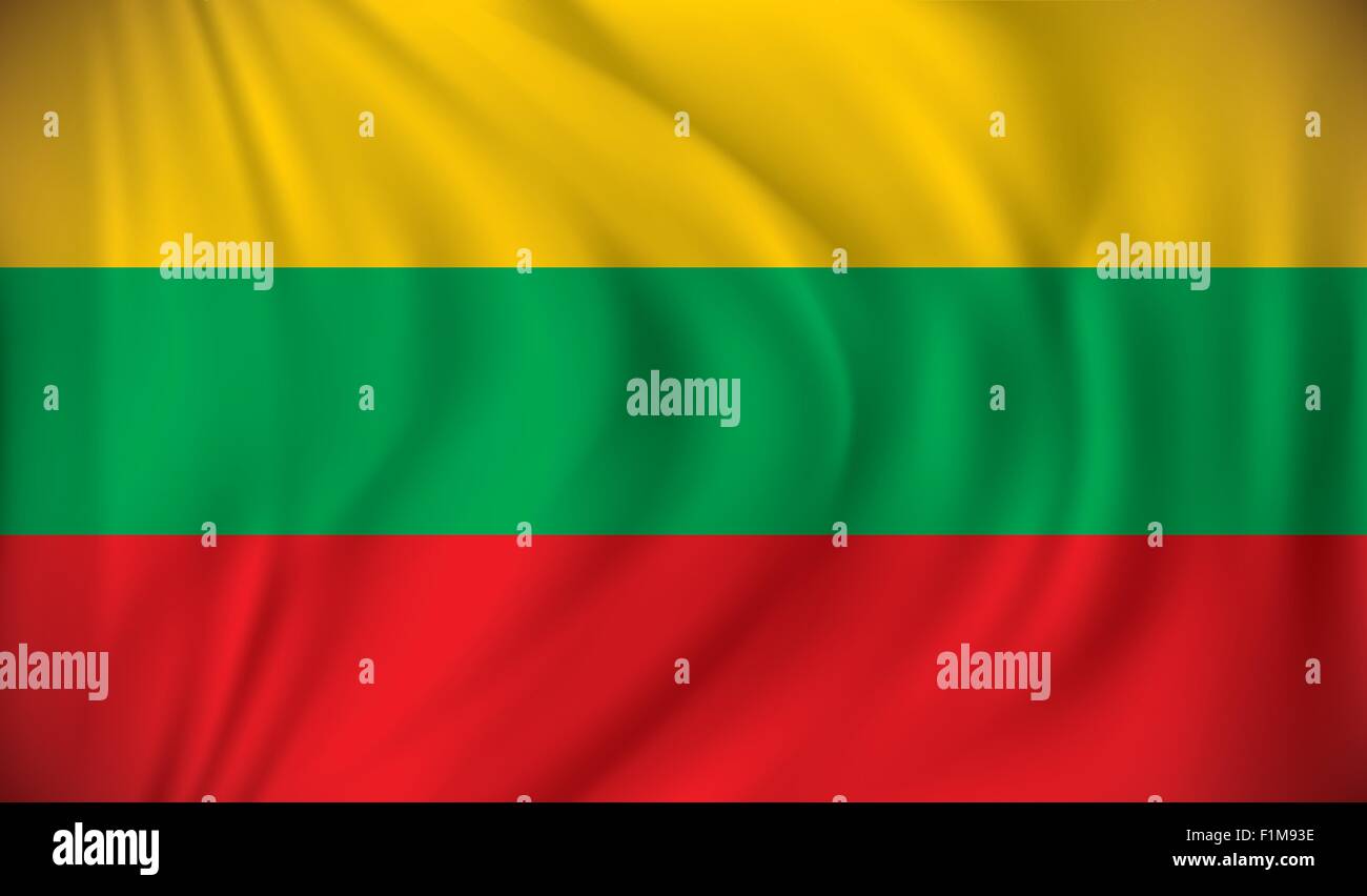 Bandiera della Lituania - illustrazione vettoriale Illustrazione Vettoriale