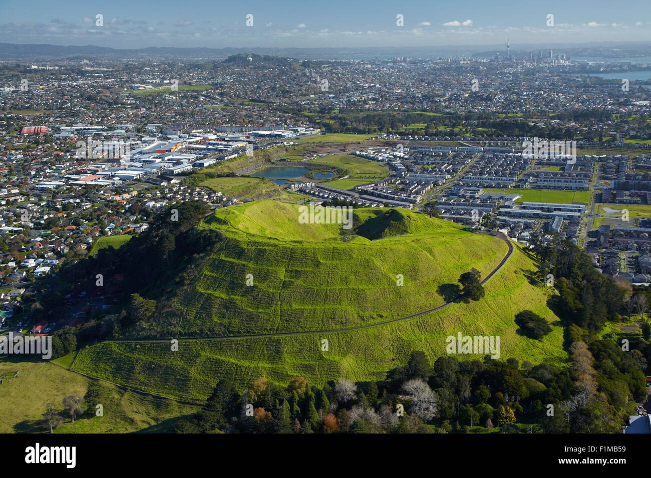Monte Wellington Domain, Auckland, Isola del nord, Nuova Zelanda - aerial Foto Stock