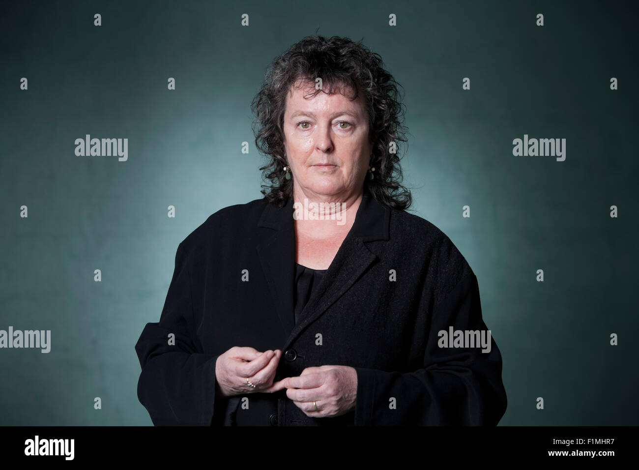 Carol Ann Duffy, Gran Bretagna il primo poeta femmina laureate, all'Edinburgh International Book Festival 2015. Edimburgo, Scozia. Foto Stock