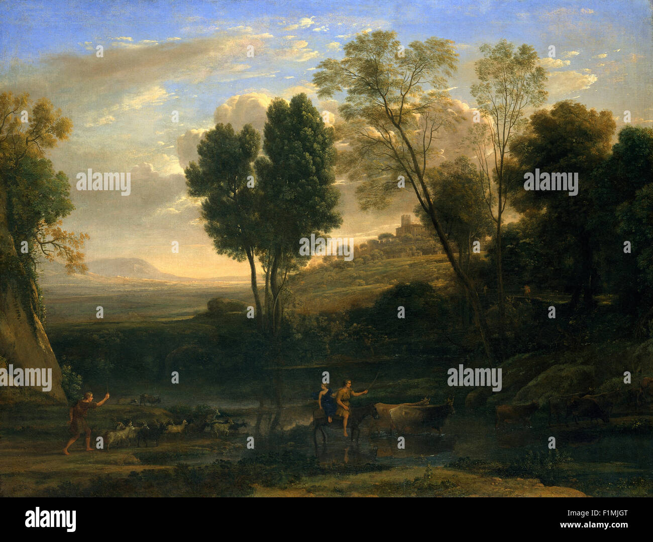 Claude Lorrain (Claude Gellée) - Sunrise Foto Stock